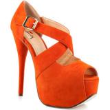 Luichiny Wide Eyed - Orange - Women's Platform Pumps | Platformebi | პლატფორმები 