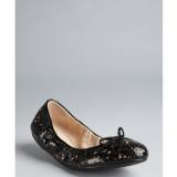 Prada Sport Black Floral Laser Cut - Women's Ballet Flat Shoes 
