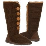 Muk Luks  Women's Crochet Button Up Boot   Java - Womens Boots 