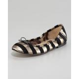 Sam Edelman Felicia Striped Suede Flat - Women's Ballet Flat Shoes | Baletkebi | ბალეტკები 