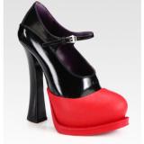 Prada Bicolor Leather  - Women's Platform Pumps | Platformebi | პლატფორმები 