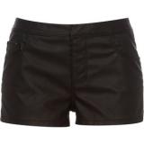 River Island Black Pu Shorts - shorts