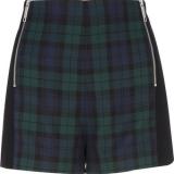 River Island Green Check Zip Shorts - shorts | შორტები | shortebi 