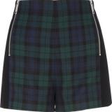 River Island Green Check Zip Shorts - shorts