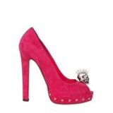 Alexander Mcqueen 130mm Suede Skull Open Toe Pumps - Women's Platform Pumps | Platformebi | პლატფორმები 