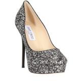 Jimmy Choo Silver Glittery Cosmic Platform Pumps - Women's Platform Pumps | Platformebi | პლატფორმები 