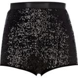 River Island Black Sequin Knicker Shorts - shorts | შორტები | shortebi 