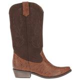 Womens Boots - Coconuts  Women's Gaucho   Cognac Ostrich - QALIS CHEQMEBI - ქალის ჩექმები