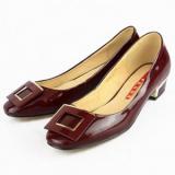 Prada Square Leather - Women's Ballet Flat Shoes | Baletkebi | ბალეტკები 