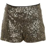 Gold Sequin Shorts - shorts | შორტები | shortebi 