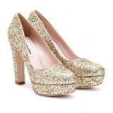 Miu Miu Glitter Platform Pumps - Women's Platform Pumps | Platformebi | პლატფორმები 