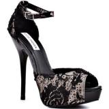 Steve Madden Hadleyy - Black Lace - Women's Platform Pumps