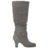 Womens Boots - Aerosoles  Women's Soto Booth   Dark Grey Suede - QALIS CHEQMEBI - ქალის ჩექმები