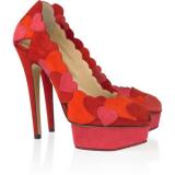 Charlotte Olympia Love Me серце аплікацією замші насоси - Жіночі Туфлі на платформі 