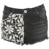 Black High Waist Crochet Short - shorts