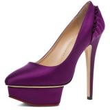 Charlotte Olympia Paloma Підпис суд острівної платформою в фіолетовий - Жіночі Туфлі на платформі 