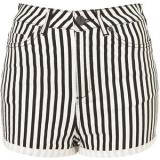 MOTO Washed Stripe Hotpants - shorts