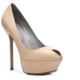 Sergio Rossi Leather Keyhole Pump - Beige - Women's Platform Pumps | Platformebi | პლატფორმები 
