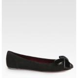 Gucci Viola Velvet Bow Ballet Flats - Women's Ballet Flat Shoes | Baletkebi | ბალეტკები 
