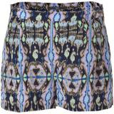 TIBI Navy Multicolor Printed Silk Shorts - shorts | შორტები | shortebi 