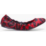 JIL SANDER Red Leopard Flats - Women's Ballet Flat Shoes | Baletkebi | ბალეტკები 