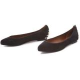 McQueen Studded Pointy Toe Flats - Women's Ballet Flat Shoes | Baletkebi | ბალეტკები 