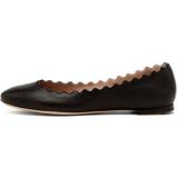Chloe Scalloped Flats in Black - Women's Ballet Flat Shoes | Baletkebi | ბალეტკები 