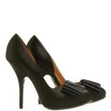 Lanvin Black Satin Pumps - Women's Platform Pumps | Platformebi | პლატფორმები 