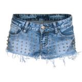 Lpfp Stars And Stripes Blue Patterned Denim Shorts - shorts | შორტები | shortebi 