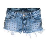 Lpfp Stars And Stripes Blue Patterned Denim Shorts - shorts