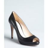 Prada Black Leather Platform  - Women's Platform Pumps | Platformebi | პლატფორმები 