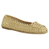 Prada Gold Woven Leather  - Women's Ballet Flat Shoes 
