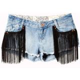 Pull & Bear Denim Shorts With Fringing - shorts | შორტები | shortebi 