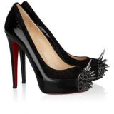 Asteroide Louboutin cristiano 140 bombas de gamuza y charol - Mujer bombas de la plataforma 
