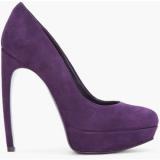 Alexander Mcqueen Purple Suede Pumps - Women's Platform Pumps | Platformebi | პლატფორმები 