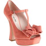 Miu Miu T-Strap Bow Pump - Women's Platform Pumps | Platformebi | პლატფორმები 