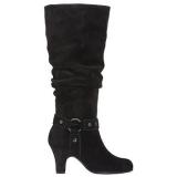 Womens Boots - Aerosoles  Women's Soto Booth   Black Suede - QALIS CHEQMEBI - ქალის ჩექმები