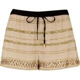 River Island Light Beige Sequin Embellished Shorts - shorts | შორტები | shortebi 
