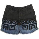 MOTO Dip Dye Aztec Embroidered Denim Hotpants - shorts | შორტები | shortebi 