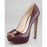 Prada Patent Leather  - Women's Platform Pumps