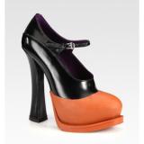 Prada Bicolor Leather  - Women's Platform Pumps | Platformebi | პლატფორმები 