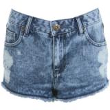 Distressed Effect High Waist Shorts - shorts