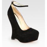 Prada Suede Ankle Strap - Women's Platform Pumps