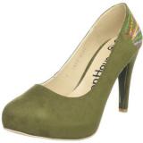 olsenHaus Women's Crystal Platform Pump,Moss,10 M US - Women's Platform Pumps | Platformebi | პლატფორმები 